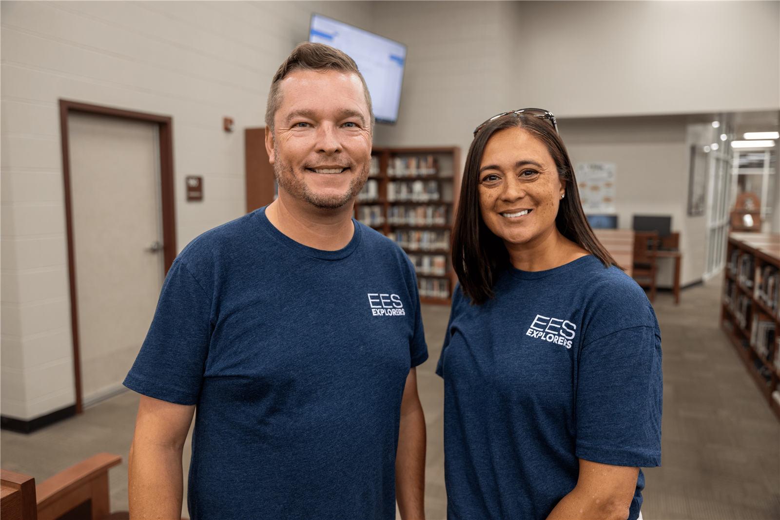 Principal and Assistant Principal smiling